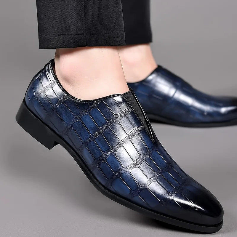 Milano Croc Leather Loafers